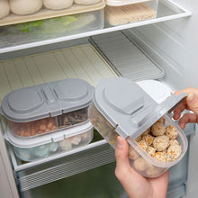 Load image into Gallery viewer, Double Compartment Covered Kitchen Food Grain Sealed Tank Snacks Storage Box Multifunctional Kitchen Refrigerator Plastic Container
