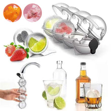 Load image into Gallery viewer, 4 Hole Ice Cube Makers Round Ice Ball Mold Whisky Cocktail Vodka Ball Ice Mould Bar Ice Cream Maker Party Bar Supplies Kitchen Tools
