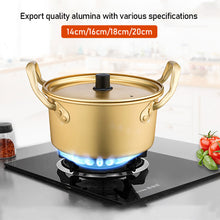 Load image into Gallery viewer, Korean Ramen Noodles Pot Aluminum Soup Pot With Lid Noodles Milk Egg Soup Cooking Pot Fast Heating For Kitchen Cookware
