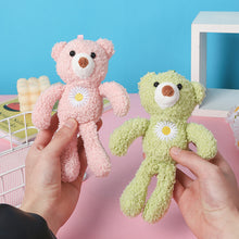 Load image into Gallery viewer, 18cm Cute Plush Bear Toy with Embroidery Daisy Gift Bouquet Decoration Bear Doll Wedding Stuffed Bears Gifts
