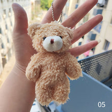Load image into Gallery viewer, 12cm Cute Bear Plush Keyring Pendant Soft Stuffed Plush Keychain Toy Backpack Pendant Birthday Gifts For Children
