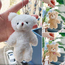 Load image into Gallery viewer, 12cm Cute Bear Plush Keyring Pendant Soft Stuffed Plush Keychain Toy Backpack Pendant Birthday Gifts For Children

