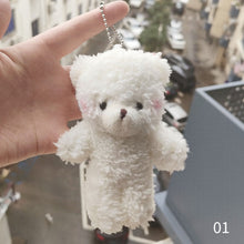 Load image into Gallery viewer, 12cm Cute Bear Plush Keyring Pendant Soft Stuffed Plush Keychain Toy Backpack Pendant Birthday Gifts For Children
