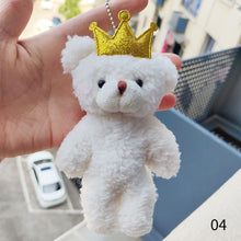 Load image into Gallery viewer, 12cm Cute Bear Plush Keyring Pendant Soft Stuffed Plush Keychain Toy Backpack Pendant Birthday Gifts For Children
