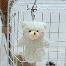 Load image into Gallery viewer, 12cm Cute Bear Plush Keyring Pendant Soft Stuffed Plush Keychain Toy Backpack Pendant Birthday Gifts For Children
