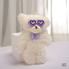Load image into Gallery viewer, 10cm Cute Bear Plush Keyring Pendant Soft Stuffed Plush Keychain Toy Backpack Pendant Birthday Gifts For Children
