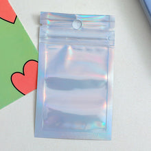 Load image into Gallery viewer, 10/50Pcs Self-Sealing Laser Packaging Storage Bag Translucent Zip Lock Bag Jewelry Xmas Valentine's Day Gift Packaging
