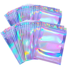 Load image into Gallery viewer, 10/50Pcs Self-Sealing Laser Packaging Storage Bag Translucent Zip Lock Bag Jewelry Xmas Valentine's Day Gift Packaging
