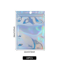 Load image into Gallery viewer, 10/50Pcs Self-Sealing Laser Packaging Storage Bag Translucent Zip Lock Bag Jewelry Xmas Valentine's Day Gift Packaging
