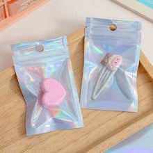 Load image into Gallery viewer, 10/50Pcs Self-Sealing Laser Packaging Storage Bag Translucent Zip Lock Bag Jewelry Xmas Valentine's Day Gift Packaging
