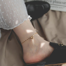 Load image into Gallery viewer, Small Ball Full Sky Star Titanium Steel Foot Chain Simple Women Gold Summer Beach Fashion Ankle Foot Anklet Jewelry
