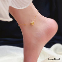 Load image into Gallery viewer, Titanium Steel Women's Beach Ankles Girls' Versatile Love Butterfly Fashion Gourd Pendant Copper Cash Foot Jewelry
