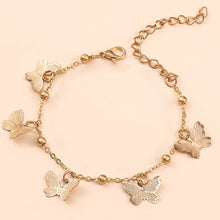 Load image into Gallery viewer, Fashion Butterfly Pendant Bracelet Simple Temperament Beach Ankle Foot Ornament Hollow Butterfly Bracelet Women Jewelry
