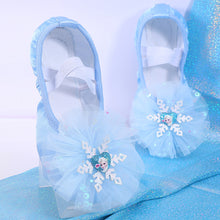 Load image into Gallery viewer, Cartoon Children's Soft Soled Dancing Shoes Blue Pink Lace Ballet Shoes Girl Princess Children's Ballet Special Training Shoes Dancing Shoes
