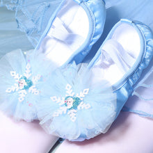 Load image into Gallery viewer, Cartoon Children's Soft Soled Dancing Shoes Blue Pink Lace Ballet Shoes Girl Princess Children's Ballet Special Training Shoes Dancing Shoes
