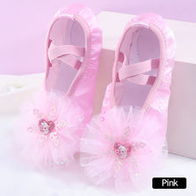 Load image into Gallery viewer, Cartoon Children's Soft Soled Dancing Shoes Blue Pink Lace Ballet Shoes Girl Princess Children's Ballet Special Training Shoes Dancing Shoes
