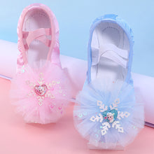 Load image into Gallery viewer, Cartoon Children's Soft Soled Dancing Shoes Blue Pink Lace Ballet Shoes Girl Princess Children's Ballet Special Training Shoes Dancing Shoes
