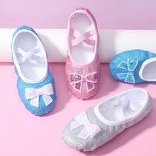 Load image into Gallery viewer, Girls' Canvas Soft Sole Training Shoes Children's Professional Shining Ballet Shoes Chinese Dance Performance Yoga Gym Cat Claw Dance Shoes Ballet Equipment
