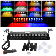 Load image into Gallery viewer, 12V 12LED Car Strobe Light Police Fireman Emergency Front Windshield Flash Warning Signal Flasher Beacon Lamp for Truck Trailer Auto Vehicle
