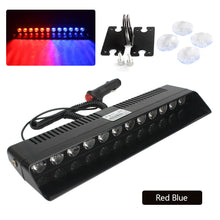 Load image into Gallery viewer, 12V 12LED Car Strobe Light Police Fireman Emergency Front Windshield Flash Warning Signal Flasher Beacon Lamp for Truck Trailer Auto Vehicle
