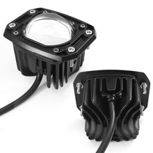Load image into Gallery viewer, 1Pc 8D Motorcycle LED Lens Spotlight Motorcycles Auxiliary Fog Lamp Working Headlight Dual Color White Yellow Light Waterproof Square Round
