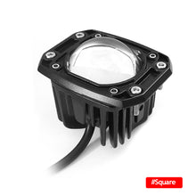 Load image into Gallery viewer, 1Pc 8D Motorcycle LED Lens Spotlight Motorcycles Auxiliary Fog Lamp Working Headlight Dual Color White Yellow Light Waterproof Square Round
