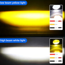 Load image into Gallery viewer, 1Pc 8D Motorcycle LED Lens Spotlight Motorcycles Auxiliary Fog Lamp Working Headlight Dual Color White Yellow Light Waterproof Square Round
