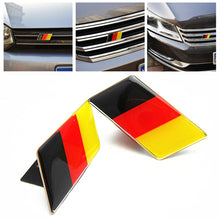 Load image into Gallery viewer, German Flag Car Front Grille Emblem Badge for Volkswagen Scirocco GOLF 7 Golf 6 Polo GTI VW Tiguan for Audi A4 A6 Trailer Label Car Accessories
