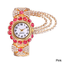 Load image into Gallery viewer, Luxury Rhinestone Quartz Watch Shiny Fashion Women Watches Stable Performance Bracelet Watch for Daily Life Ladies Wristwatch
