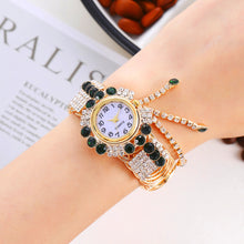 Load image into Gallery viewer, Luxury Rhinestone Quartz Watch Shiny Fashion Women Watches Stable Performance Bracelet Watch for Daily Life Ladies Wristwatch
