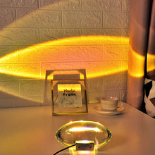 Load image into Gallery viewer, Eye of The Sky Led Crystal Table Lamp Egg-shaped Sunset Projector Lamp Home Bedroom Decoration Lights Studio Designer Lamp
