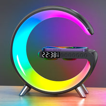 Load image into Gallery viewer, LED App Control RGB Night Light Atmosphere Lamps Digital Alarm Clock Speaker Wireless Charger Children Sleep Bedroom Decoration
