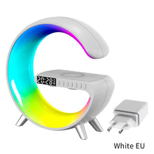 Load image into Gallery viewer, LED App Control RGB Night Light Atmosphere Lamps Digital Alarm Clock Speaker Wireless Charger Children Sleep Bedroom Decoration
