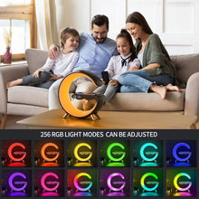 Load image into Gallery viewer, LED App Control RGB Night Light Atmosphere Lamps Digital Alarm Clock Speaker Wireless Charger Children Sleep Bedroom Decoration
