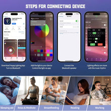 Load image into Gallery viewer, LED App Control RGB Night Light Atmosphere Lamps Digital Alarm Clock Speaker Wireless Charger Children Sleep Bedroom Decoration
