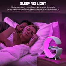 Load image into Gallery viewer, LED App Control RGB Night Light Atmosphere Lamps Digital Alarm Clock Speaker Wireless Charger Children Sleep Bedroom Decoration
