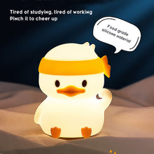 Load image into Gallery viewer, Cute Duck LED Night Lights For Children Bedroom USB Rechargeable Silicone Lamp Touch Sensor Dimmable Kid's Gift

