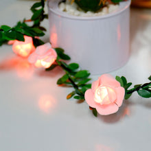 Load image into Gallery viewer, 1.5M/3M 10/20LEDs Rose Flower LED Fairy String Lights Battery Powered Wedding Valentines Day Event Party Garland Decor Lamp
