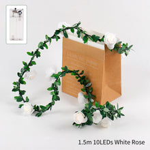 Load image into Gallery viewer, 1.5M/3M 10/20LEDs Rose Flower LED Fairy String Lights Battery Powered Wedding Valentines Day Event Party Garland Decor Lamp
