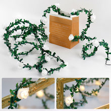 Load image into Gallery viewer, 3M/4.5M/6M Solar Rose Flower LED Fairy String Lights Battery Powered Wedding Valentines Day Event Party Garland Decor Lamp
