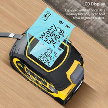 Load image into Gallery viewer, 3 in 1 40M/60M Laser Rangefinder 5M Tape Measure Ruler LCD Display with Backlight Distance Meter Building Measurement Device
