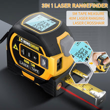 Load image into Gallery viewer, 3 in 1 40M/60M Laser Rangefinder 5M Tape Measure Ruler LCD Display with Backlight Distance Meter Building Measurement Device
