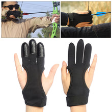 Load image into Gallery viewer, Archery Three-Finger Gloves Breathable Elastic Nylon Cotton Material Hunting Shooting Bow Sports Gloves Equipped With Beginner Competitive Protective Gear
