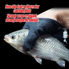 Load image into Gallery viewer, 1PCS Non-Slip Latex Gloves For Catching Fish Anti-Sting Anti-Tying Waterproof Hand Protection Belt Magnetic Buckle Hunting Fishing Gloves Fishing Gear Supplies
