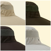 Load image into Gallery viewer, 14CM Widened Large Brim Sun Hat Outdoor Outing Fishing Mountaineering Sunscreen Fisherman's Hat Waterproof Breathable Quick Drying Fashion Jungle Hat Unisex
