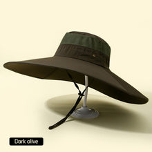 Load image into Gallery viewer, 14CM Widened Large Brim Sun Hat Outdoor Outing Fishing Mountaineering Sunscreen Fisherman's Hat Waterproof Breathable Quick Drying Fashion Jungle Hat Unisex
