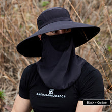 Load image into Gallery viewer, Multifunctional Outdoor Sun Visor With Enlarged Brim Fishing Fisherman's Hat Strap Removable Curtain Face Neck Protection Mountaineering Uv Protection Sun Hat
