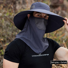 Load image into Gallery viewer, Multifunctional Outdoor Sun Visor With Enlarged Brim Fishing Fisherman's Hat Strap Removable Curtain Face Neck Protection Mountaineering Uv Protection Sun Hat
