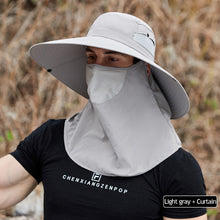 Load image into Gallery viewer, Multifunctional Outdoor Sun Visor With Enlarged Brim Fishing Fisherman's Hat Strap Removable Curtain Face Neck Protection Mountaineering Uv Protection Sun Hat
