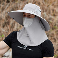 Load image into Gallery viewer, Multifunctional Outdoor Sun Visor With Enlarged Brim Fishing Fisherman's Hat Strap Removable Curtain Face Neck Protection Mountaineering Uv Protection Sun Hat
